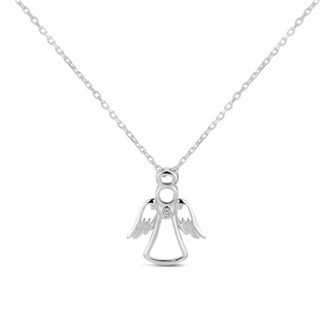 NB-2345 Stříbrný náhrdelník andílek - andílci
