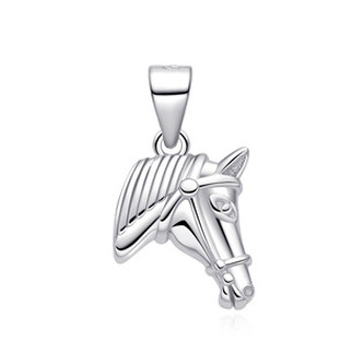 NB-4570 Stříbrný přívěsek hlava koně - zvířátka