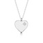 NBS-002 Stříbrný diamantový náhrdelník srdíčko - srdce