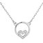 EG4063 Stříbrný náhrdelník se zirkonem bílé srdce