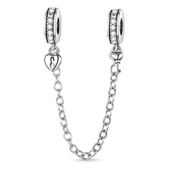 S0011 Stříbrný bezpečnostní řetízek na náramek - klíče