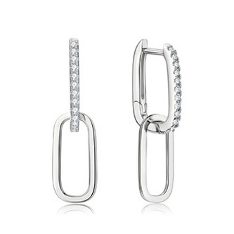 MN129 Stříbrné náušnice s moissanity