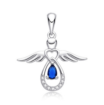 NB-4508 Stříbrný přívěsek andílek - srdce