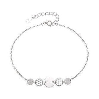 NB-1263 Stříbrný náramek s ozdobnými kolečky