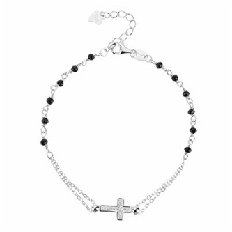 NB-1152 Stříbrný náramek křížek