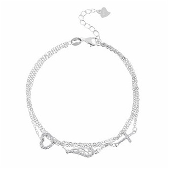 NB-1154 Dámský stříbrný náramek - křídla