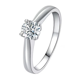 MN520-50 Stříbrný zásnubní prsten MOISSANIT