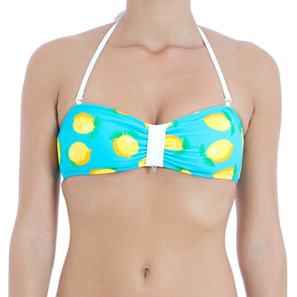 Dámské plavky 69SLAM horní díl WOMEN LEMON BANDEAU (XBDLMO-PA) M