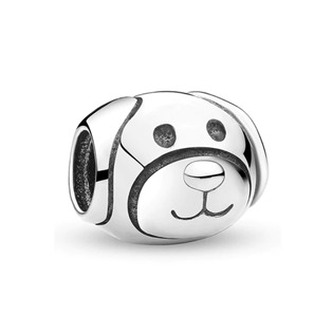 B0690 Stříbrný přívěšek korálek na náramek pejsek - zvířátka