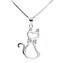 NB-2063 Stříbrný náhrdelník kočka - zvířátka