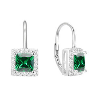 NB-3285 Dámské stříbrné náušnice se zirkony