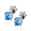 NB-3759-Q Stříbrné náušnice s tyrkysově modrými zirkony