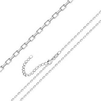 NB-7032-38 Dětský stříbrný řetízek očkový ANKER s prodloužením, tl. 1,5 mm