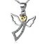ZB87415 Stříbrný řetízek s přívěskem andílek - andílci