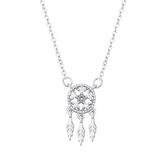 NB-2261 Stříbrný náhrdelník - lapač snů