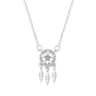 NB-2261 Stříbrný náhrdelník - lapač snů
