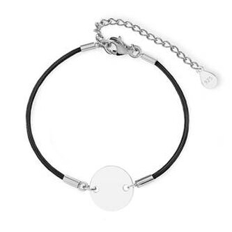 SX006-K Stříbrný náramek s kulatou destičkou