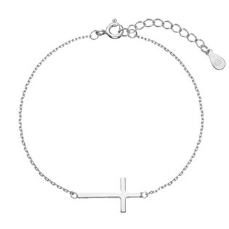 EG7257 Stříbrný náramek s větším křížkem