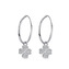 NB-3821 Stříbrné náušnice se čtyřlístky