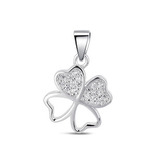 NB-4380 Stříbrný přívěšek čtyřlístek - čtyřlístky