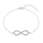 NB-1170 Dámský stříbrný náramek nekonečno - nekonečno - ležatá osmička