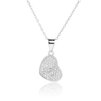 NB-2057 Stříbrný náhrdelník - srdce