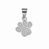 NB-4413 Stříbrný přívěšek psí tlapka - dětské