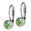 ZB23066-G Stříbrné náušnice se zelenými kameny 5 mm