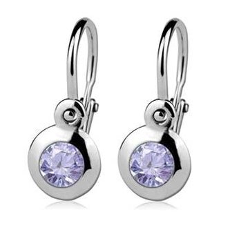 CS1030-L Dětské náušnice stříbrné, lavender