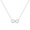 NB-2329 Střibrný náhrdelník nekonečno - nekonečno - ležatá osmička