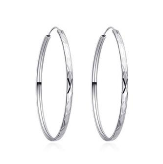 NB-3041-40 Stříbrné náušnice kruhy 40 mm