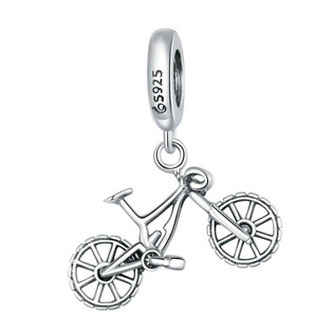 B0354 Stříbrný korálek na náramek kolo - sport