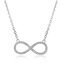 NB-2173 Střibrný náhrdelník nekonečno - nekonečno - ležatá osmička