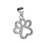 NB-4049 Stříbrný přívěšek tlapka se zirkony - zvířátka