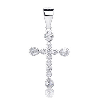 NB-4598 Drobnější stříbrný přívěsek křížek