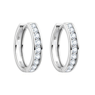 NB-3044 Stříbrné náušnice kruhy se zirkony