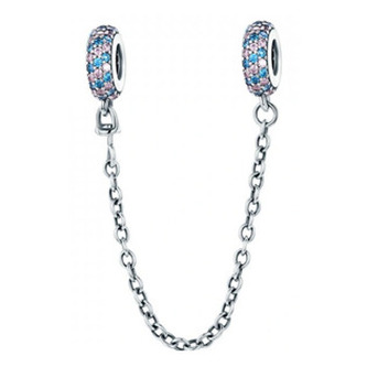 S0015 Stříbrný bezpečnostní řetízek na náramek