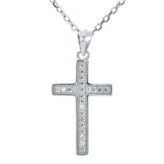 NB-2045 Stříbrný náhrdelník - kříže