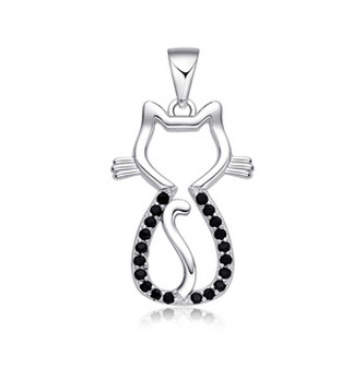 NB-4512 Stříbrný přívěsek kočka - zvířátka