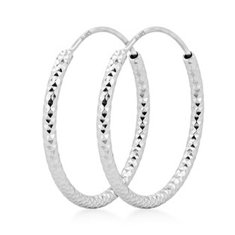 NB-3071-18 Zlacené stříbrné náušnice kruhy 18 mm