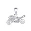 NB-4564 Stříbrný přívěšek motorka - sport