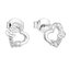 EG2839 Stříbrné náušnice srdce Love