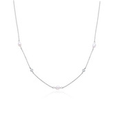 NB-2323 Stříbrný náhrdelník s přírodními perličkami