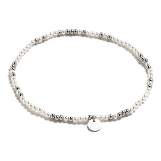 AU0053 Náramek přírodními perlami, stříbro AG925