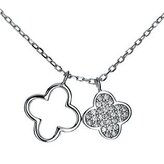 NB-2024 Střibrný náhrdelník - květiny