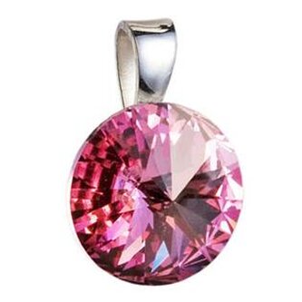 EG1008-RO Stříbrný přívěšek rivoli Crystals from Swarovski® Rose