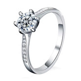 MN523-54 Stříbrný zásnubní prsten MOISSANIT