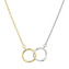 EG4401 Pozlacený a stříbrný náhrdelník s kroužky