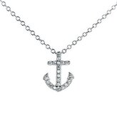 NB-2065 Stříbrný náhrdelník kotva - mořské