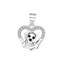 NB-4504 Stříbrný přívěšek pejsek v srdíčku - zvířátka